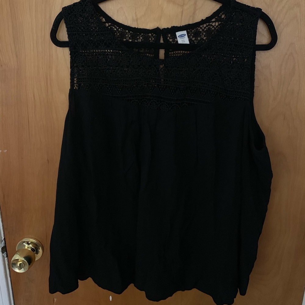 Black lace tank top